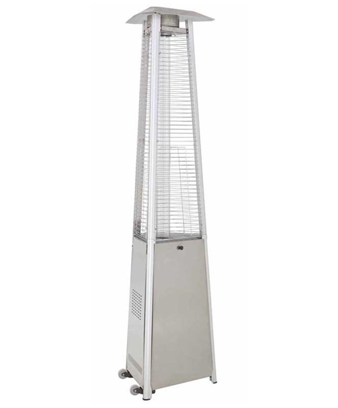 Tall Commercial Triangle Glass Tube Heater-Stainless Steel - Image 2